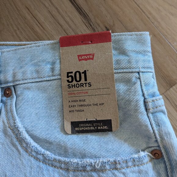 Levi's 501 High-Rise Denim Shorts - Picture 5 of 7